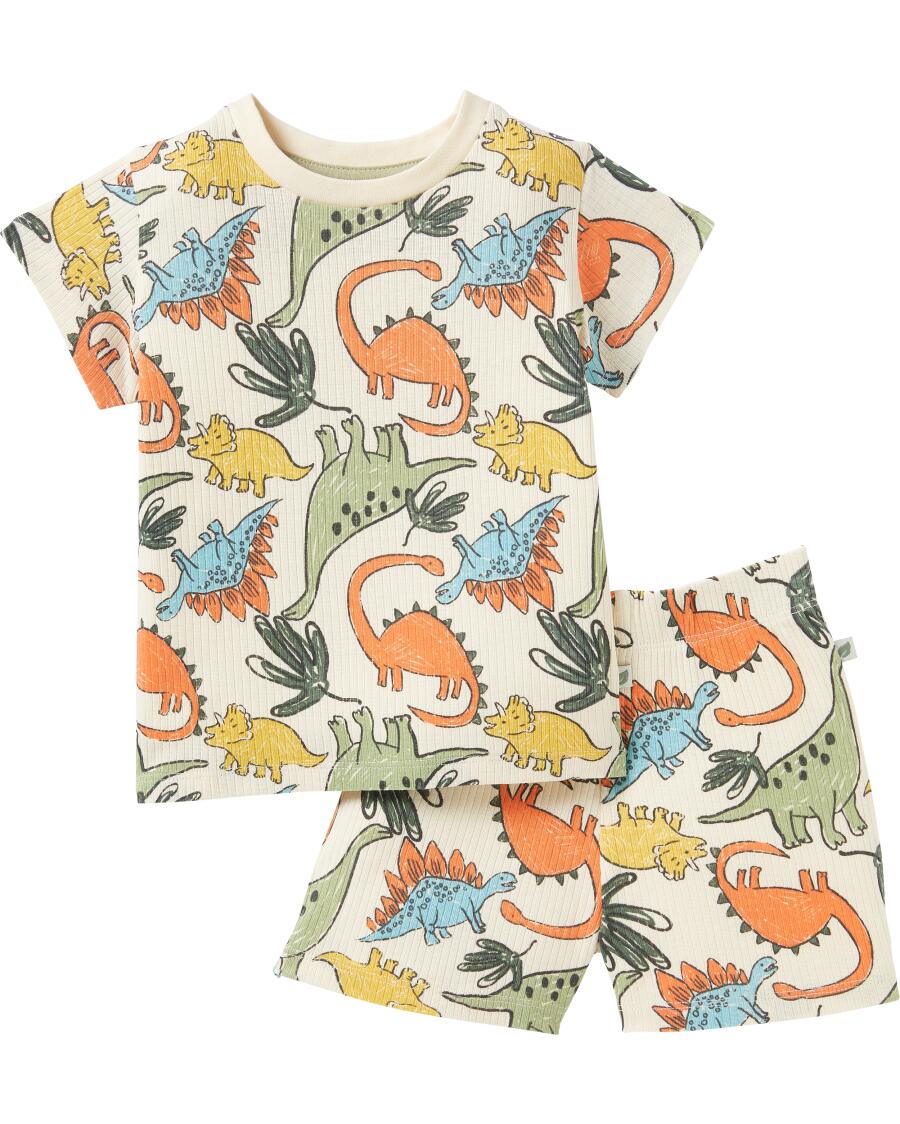 Pyjama Dinosaurier hellorange