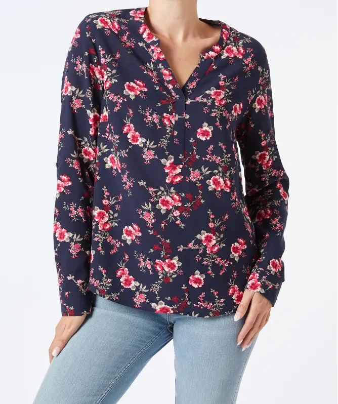 Bluse mit Blumendruck