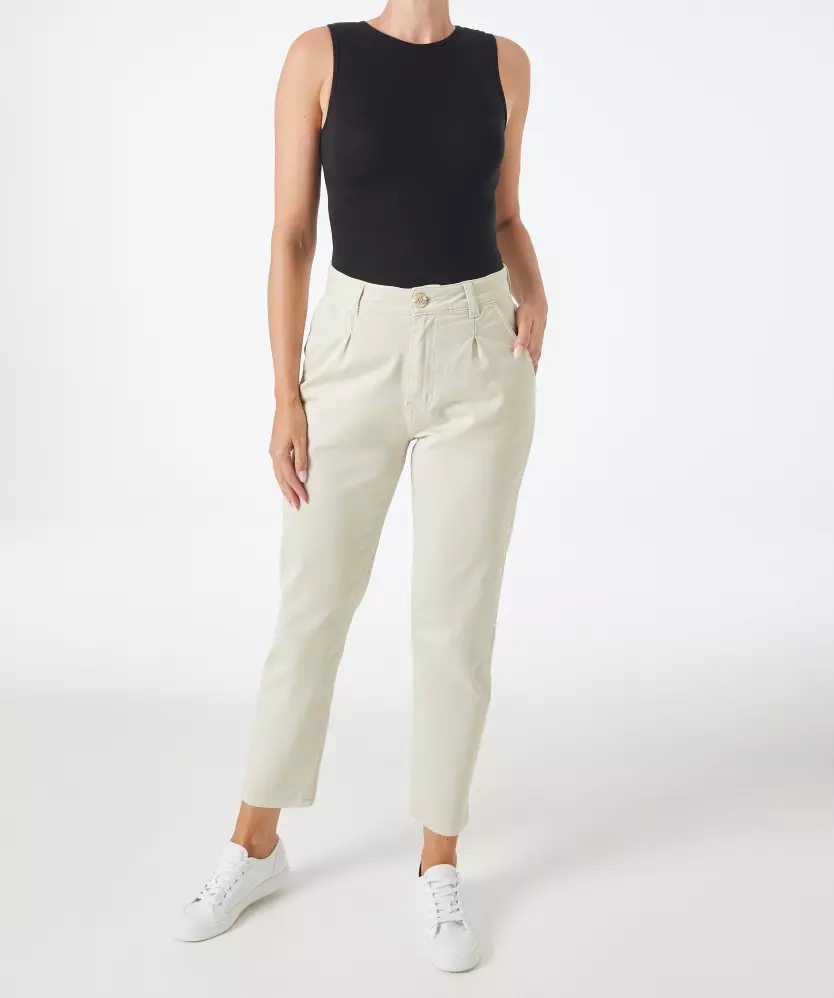 Knöchellange Chinohose Janina, Slim-fit, High-waist
