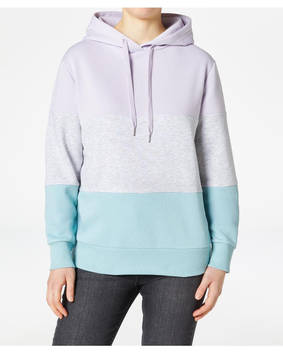 Pullover Colour-Blocking grau gestreift