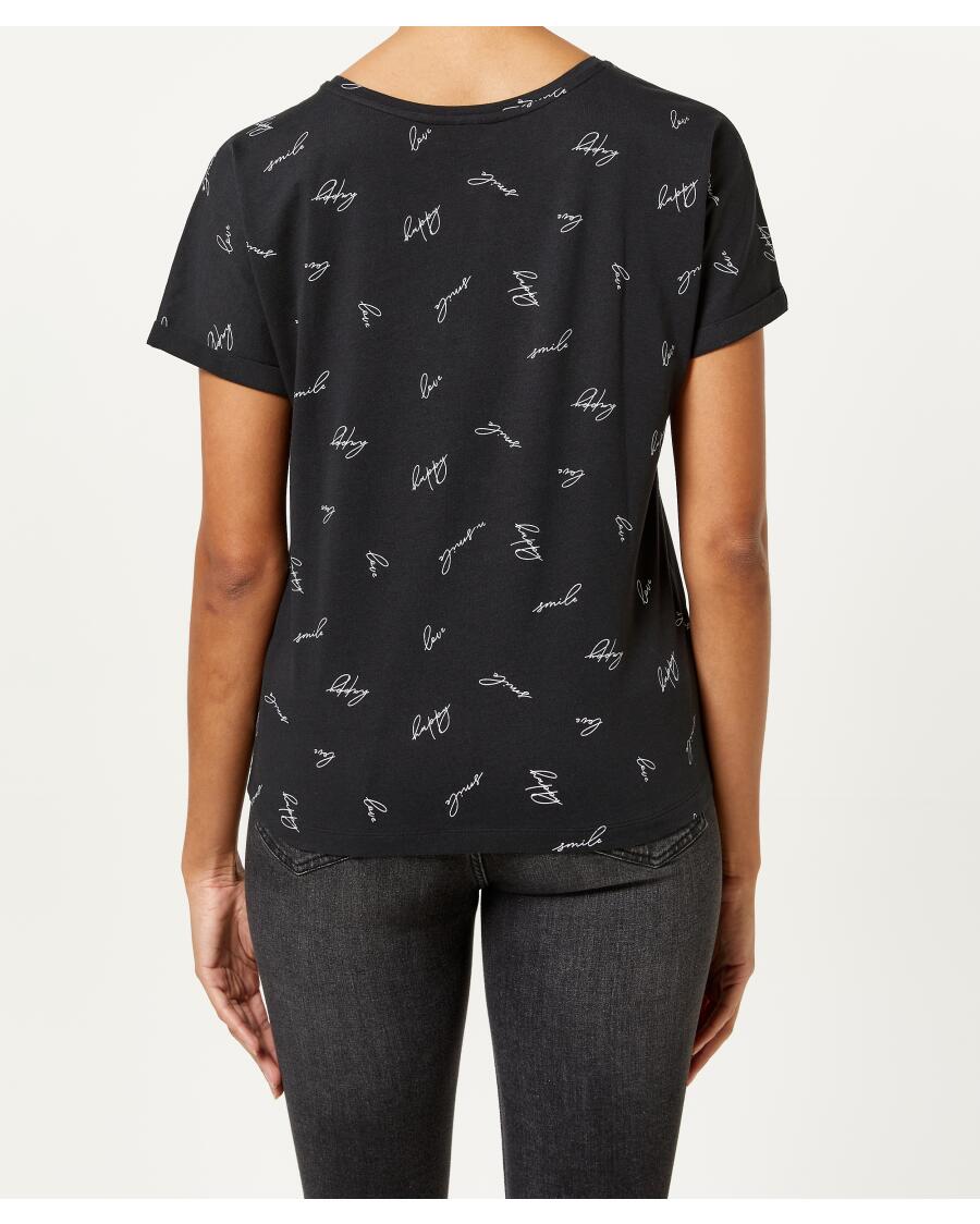 T-Shirt z napisami Janina, okrągły dekolt