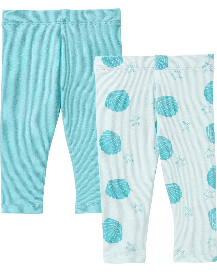Leggings Muscheln türkis