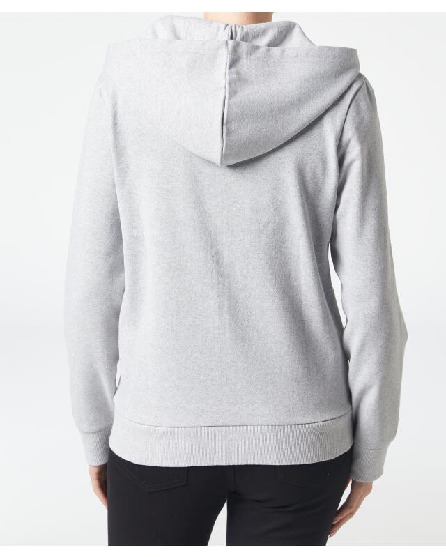 Casual zip-up sweat jacket for women, grey marl (KiK Legere Sweatjacke (grau melange)) — KiK, authentic German product in Morocco