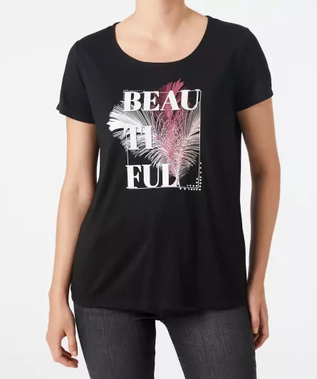 T-Shirt mit Strasssteinen