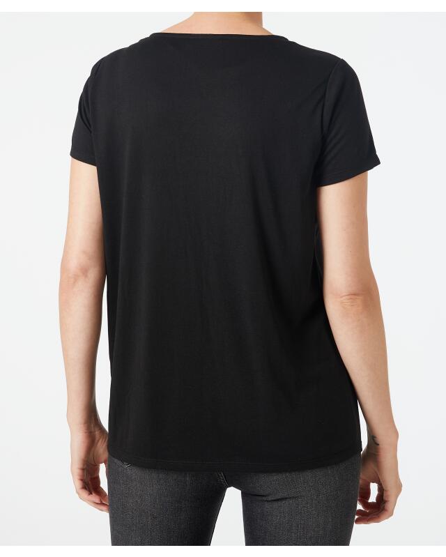 تيشيرت بحجارة الستراس للنساء، أسود (KiK T-Shirt mit Strasssteinen (schwarz)) — KiK, منتج ألماني أصلي في المغرب