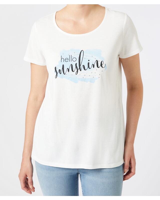 تيشيرت بحجارة الستراس للنساء، أبيض (KiK T-Shirt mit Strasssteinen (weiß)) — KiK, منتج ألماني أصلي في المغرب