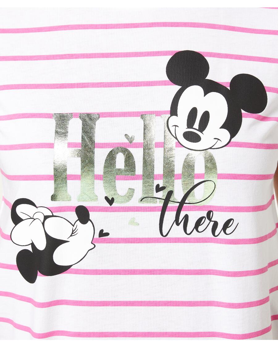 T-Shirt Miyszka Miki i Minnie Disney, okrągły dekolt