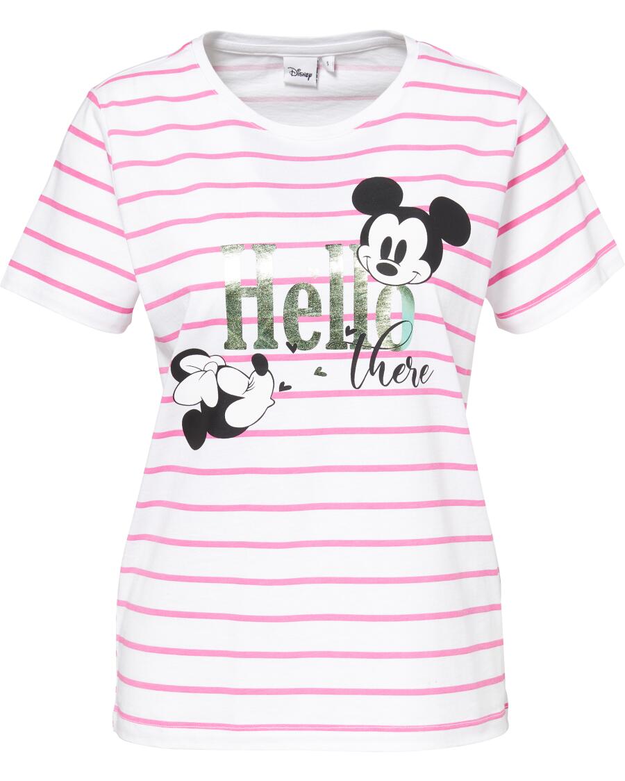 T-Shirt Miyszka Miki i Minnie Disney, okrągły dekolt