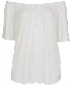 Einfarbiges Carmenshirt
