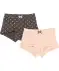 Boxershorts met glitterprint abrikoos