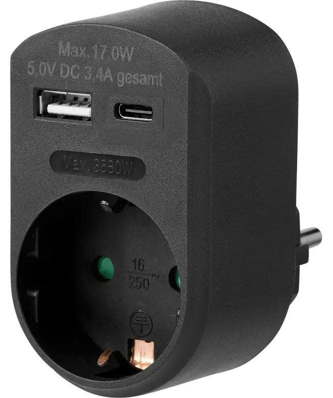 Steckdosen-Adapter 3.680 Watt