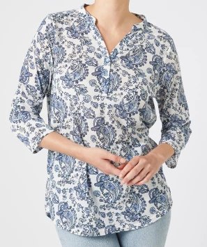 Paisley-Shirt mit 3/4-Arm