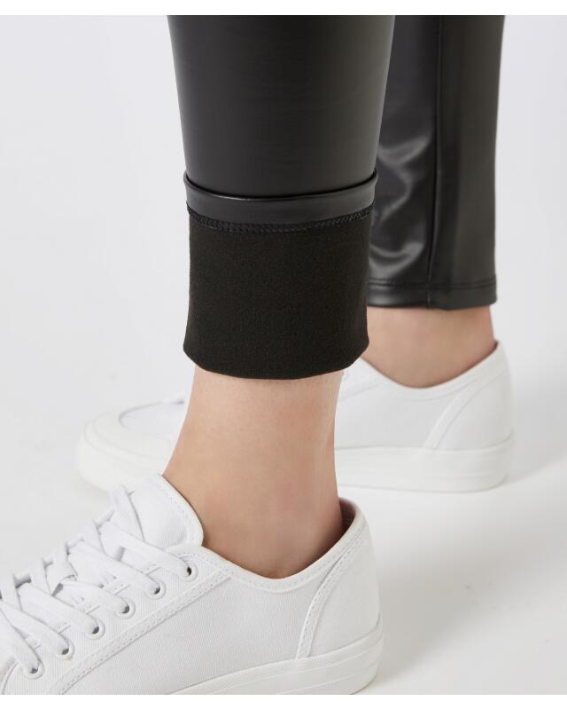 Faux leather leggings for women, black (KiK Schwarze Kunstlederleggings (schwarz)) — KiK, authentic German product in Morocco