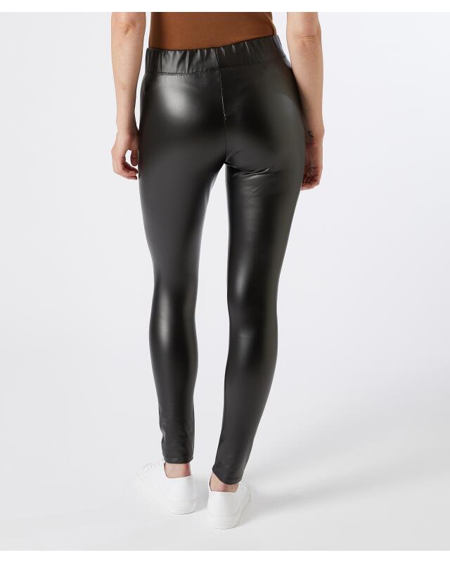 Faux leather leggings for women, black (KiK Schwarze Kunstlederleggings (schwarz)) — KiK, authentic German product in Morocco