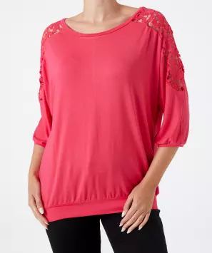 Shirt mit Häkelspitze