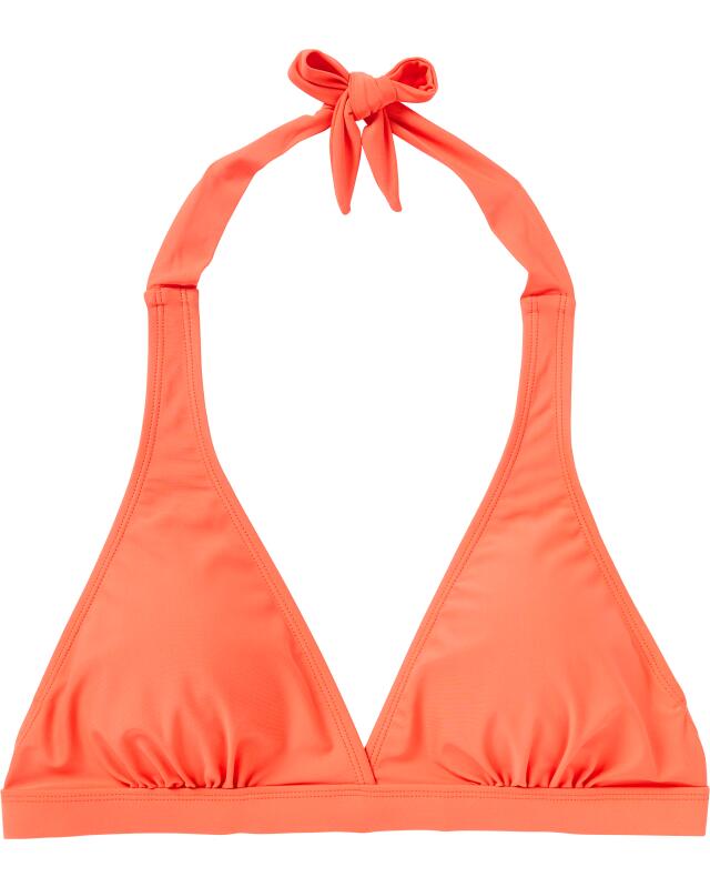 Haut de bikini triangle femme, corail (KiK Triangel-Bikini-Oberteil (koralle)) — KiK, produit allemand authentique au Maroc