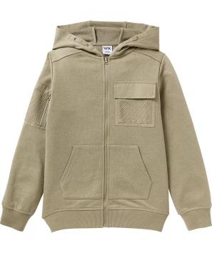 Sweatjacke in Khaki