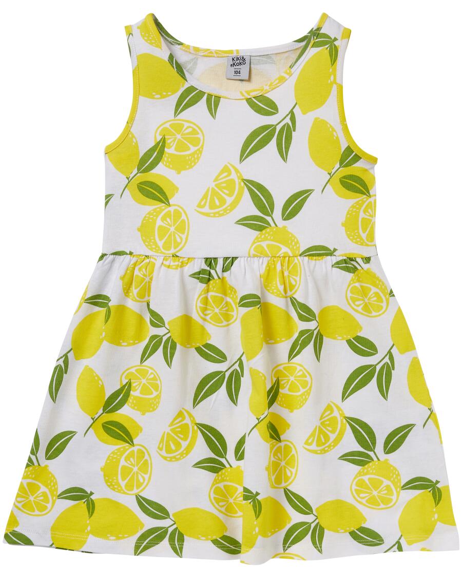 Kleid Zitronen weiß