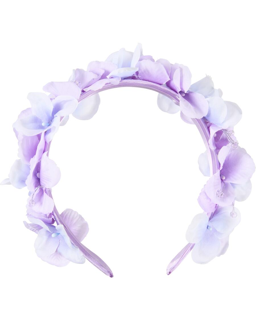 Haarband met bloemen paars