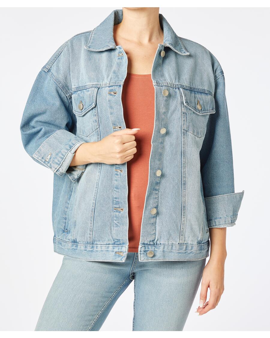 Oversized spijkerjas denimblauw