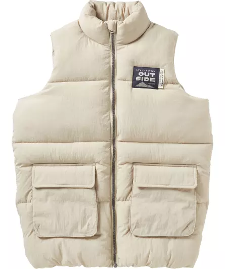 Bodywarmer met opgezette zakken