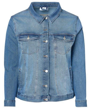 Jeansjacke mit Waschungseffekten