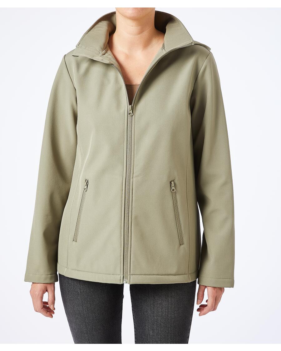 Khakifarbene Softshelljacke Khaki