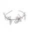 Hoofdband vlinders zilver grijs