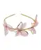 Hoofdband vlinders goudgeel