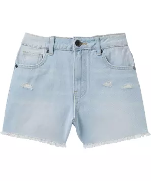 Jeans shorts met een lichte wassing