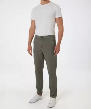 Chino broek in kaki