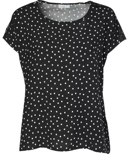T-Shirt mit Spitzeneinsätzen