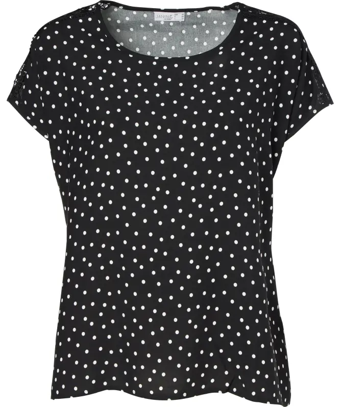Bluse mit Spitzeneinsätzen