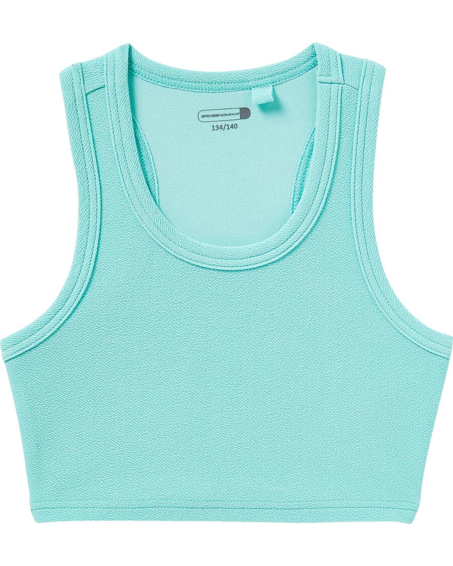 Sporttop cropped mintgroen
