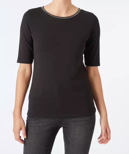 T-Shirt mit Strasssteinen