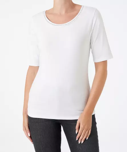 T-Shirt mit Strasssteinen