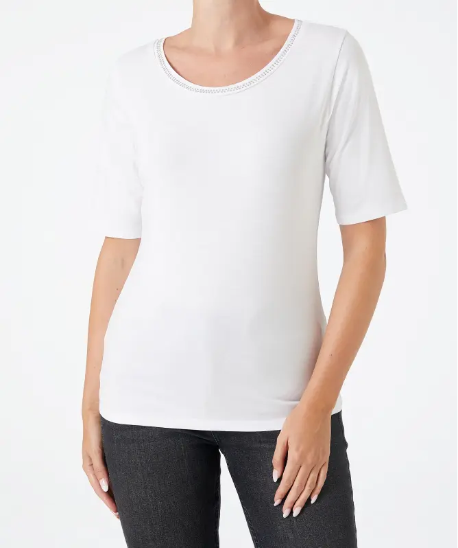 T-Shirt mit Strasssteinen