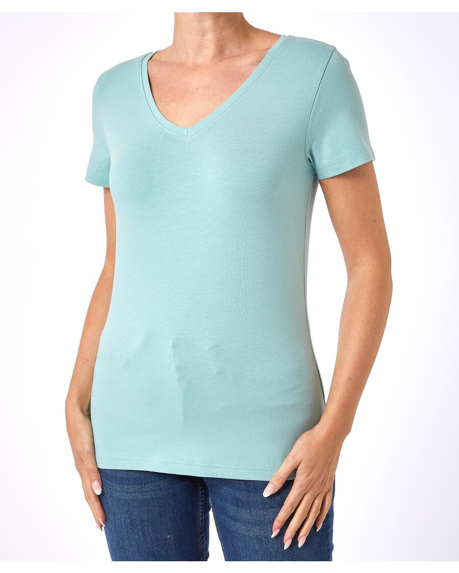 T-Shirt basic Janina, V-dekolt