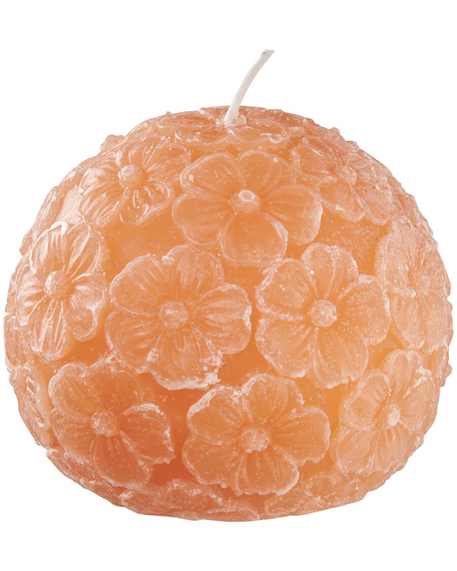 Kugelkerze Frühling hellorange