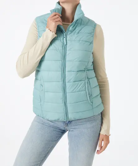 Gewatteerde bodywarmer met steekzakken