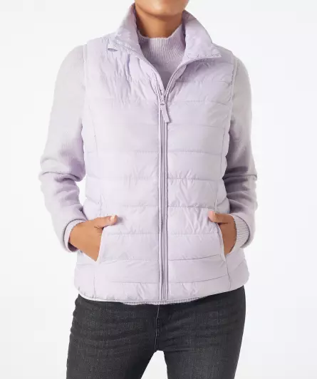 Gewatteerde bodywarmer met steekzakken