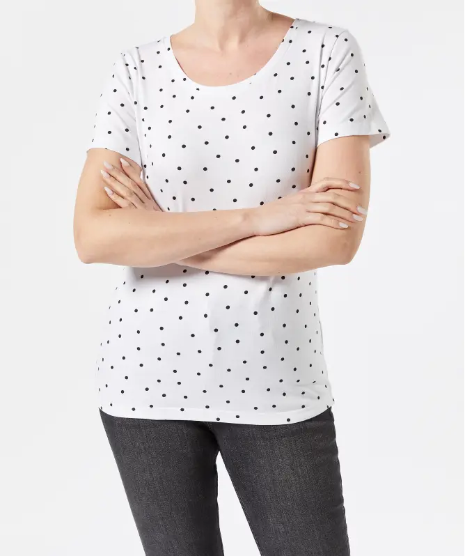 Gepunktetes T-Shirt