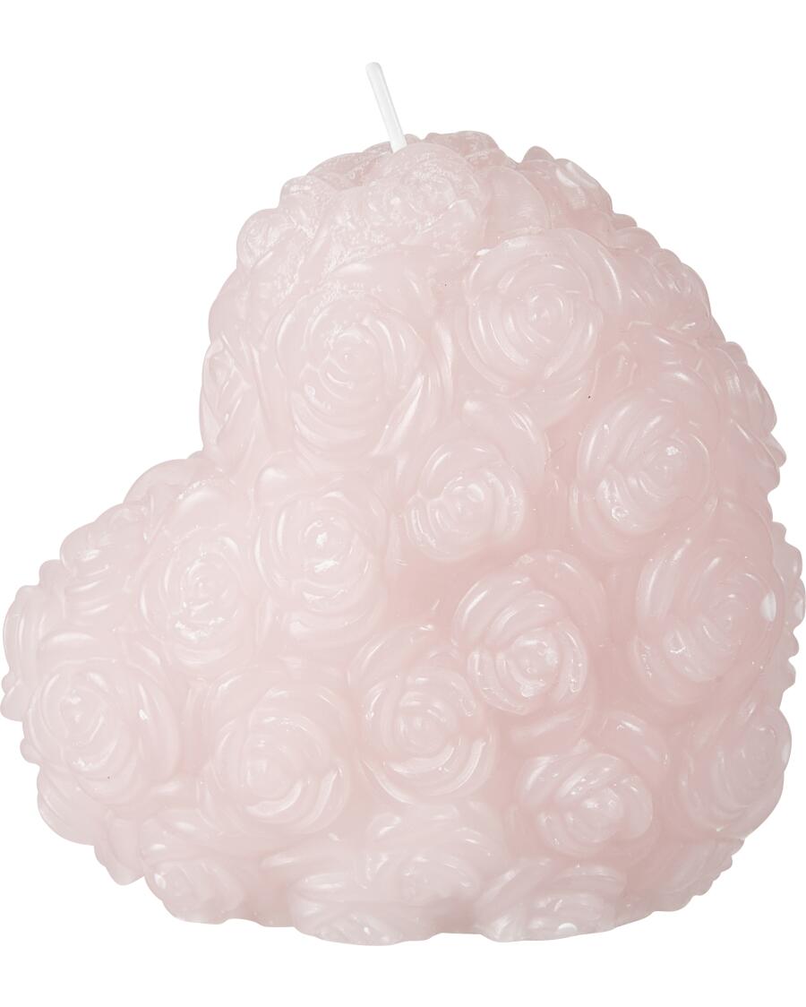 Hartvormige kaars roze