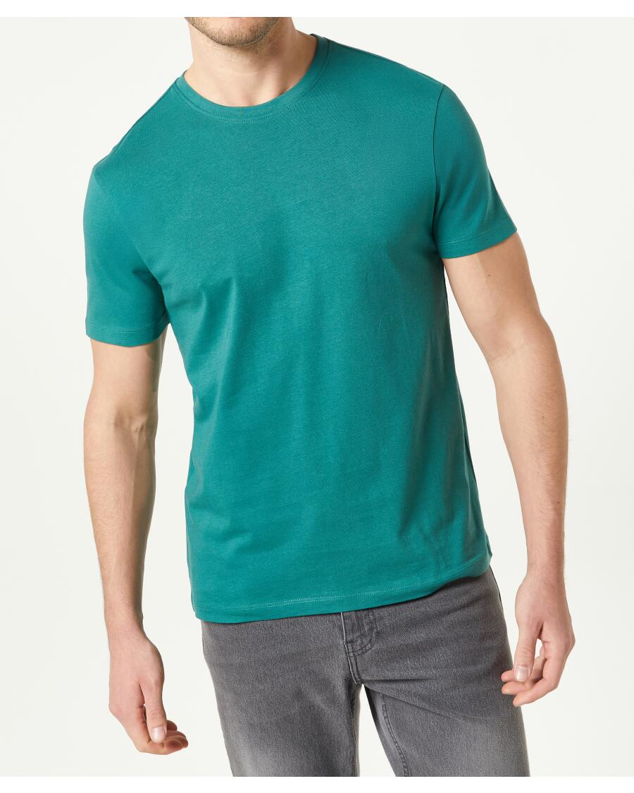 Basic T-Shirt dunkelgrün