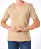 Geribbeld T-shirt naturel