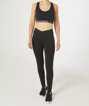 Legginsy sportowe ze skrzyżowanym pasem