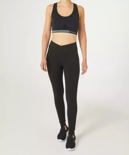 Sport-Leggings mit überkreuztem Bund