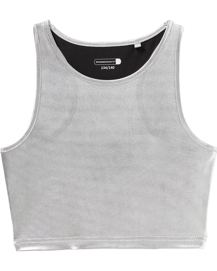 Sporttop Sport cropped zilver