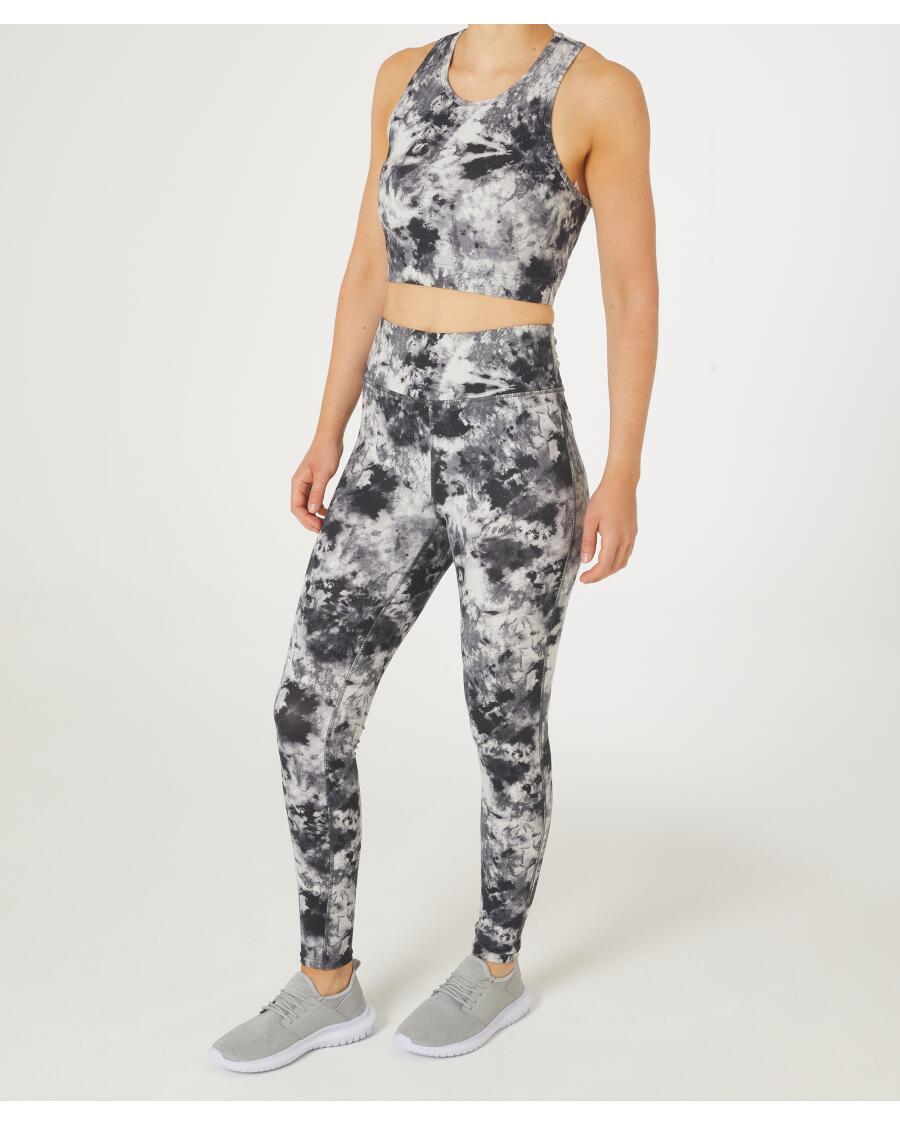 Sport-Leggings Batik dunkelgrau bedruckt