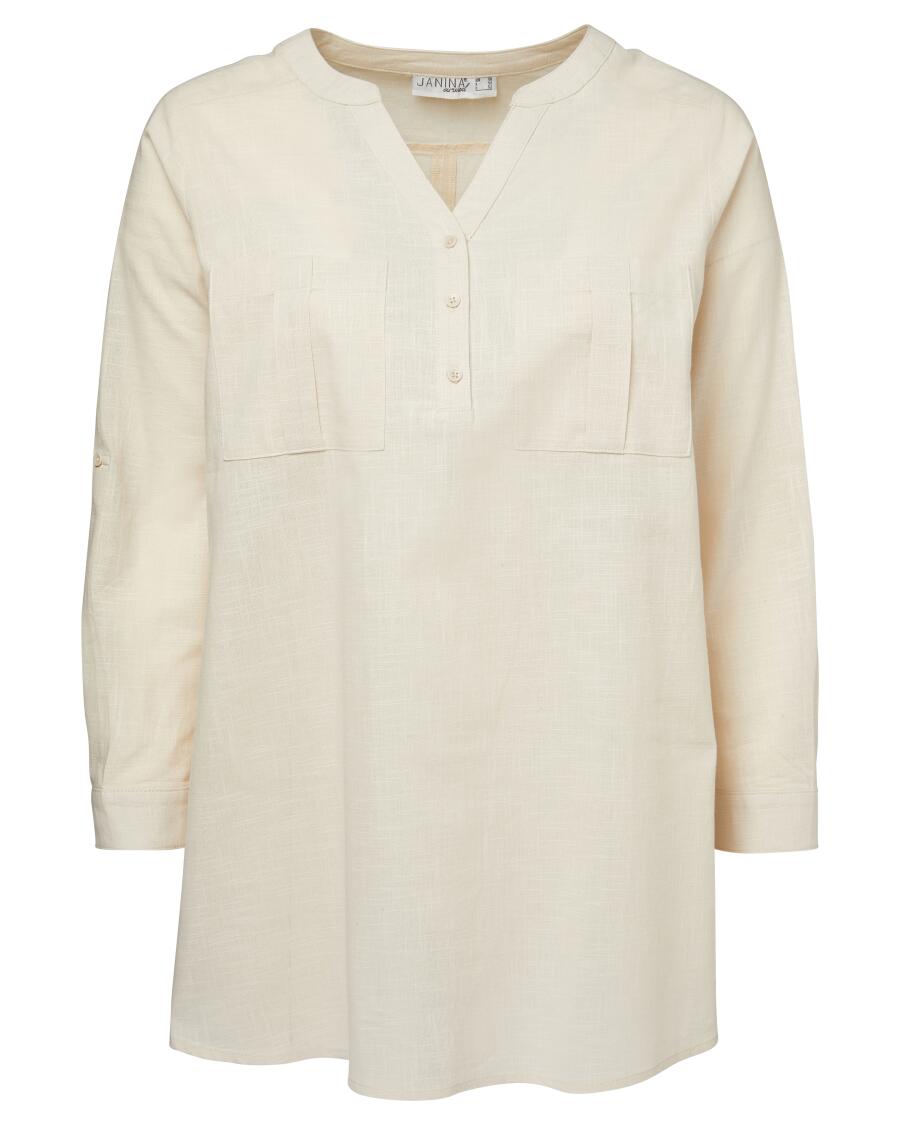 Longbluse naturfarben
